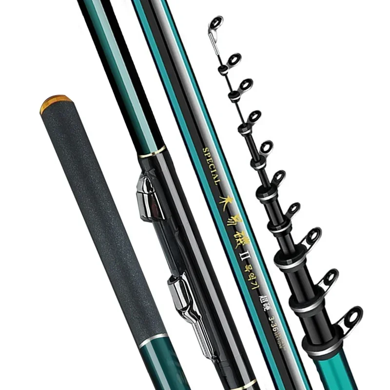 Fishing Rod Surf - 2.7 メートル-7.2 メートル釣竿高 60T カーボン超軽量伸縮サーフキャスティングスピニングロック釣竿海岸海釣り淡水