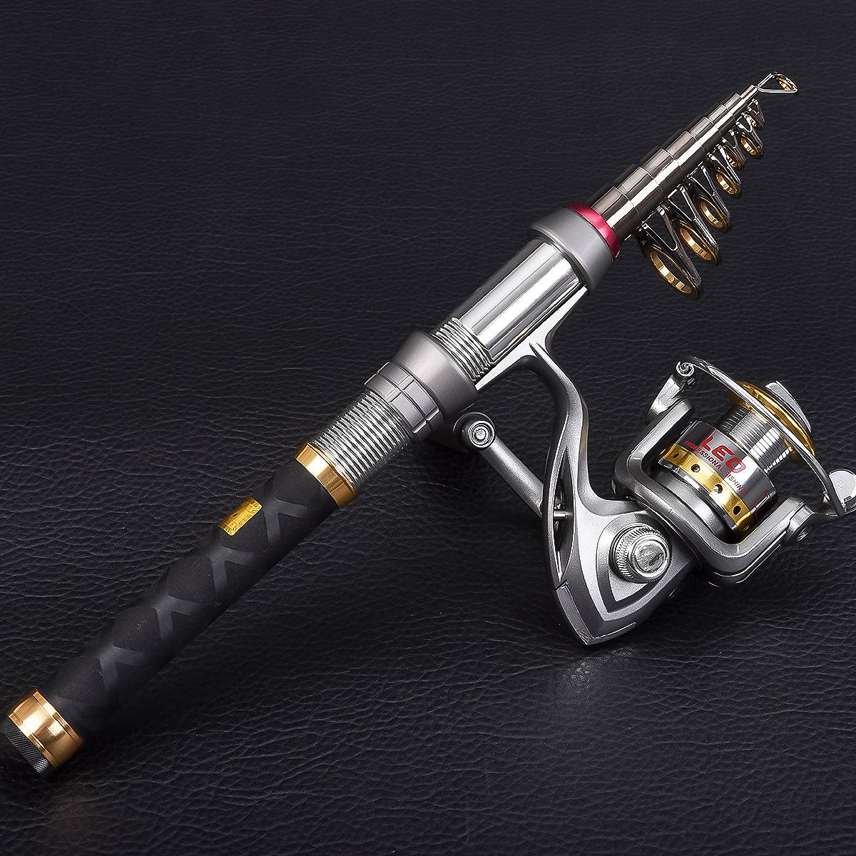 Fishing Rod Combo - AD45 釣り竿リールコンボ カーボン製伸縮式釣り竿リール 釣り用キャリーバッグ付き 旅行釣り用