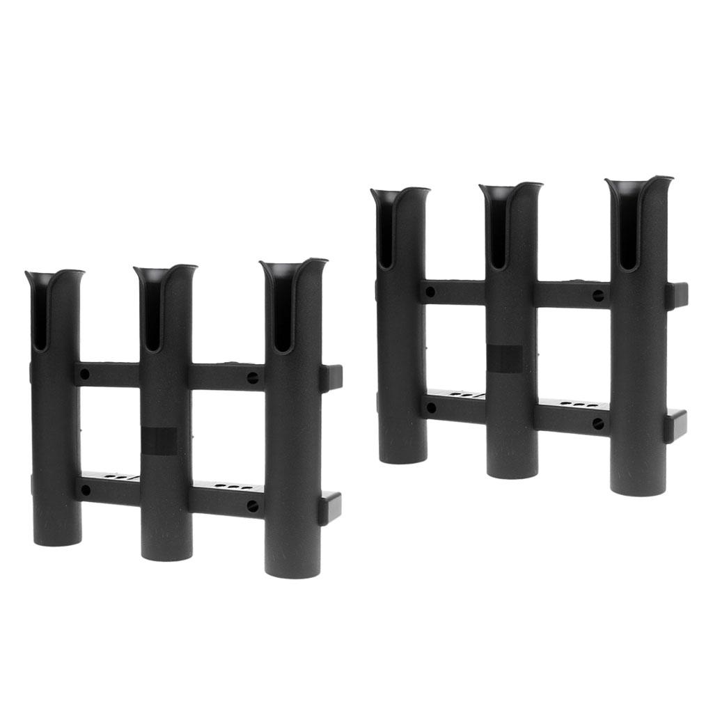 ブラックPP製釣り竿ホルダーラック、垂直レストと取り付けブラ - Fishing Rod Rack のレビューと価格
