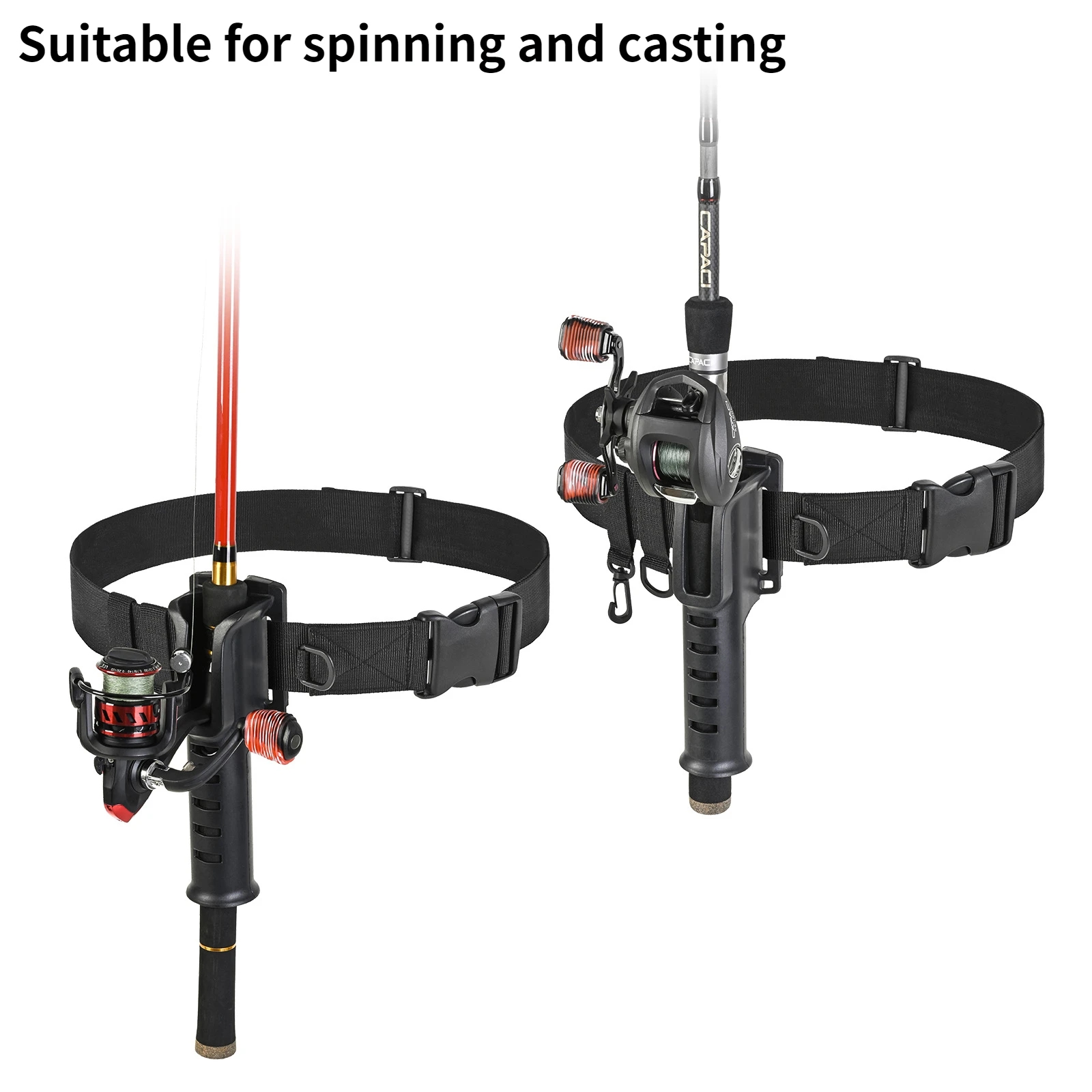 ぶら下げ釣りウエストベルトロッドホルダー調整可能なウェーディ - Fishing Rod Fly のレビューと価格
