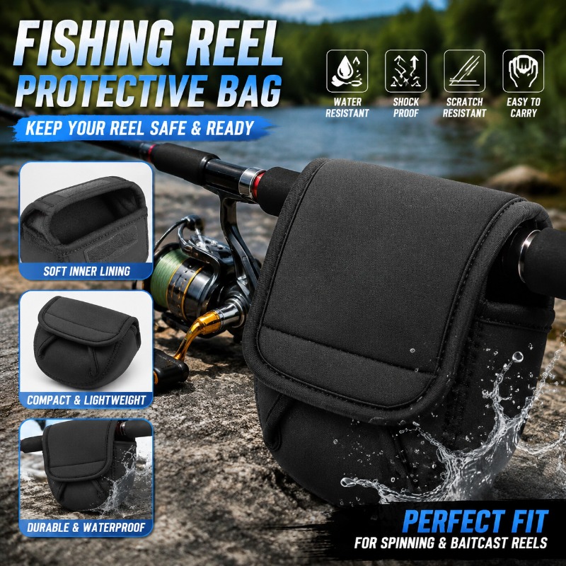 釣りリール保護カバーバッグ スピニングリールケース ポーチホ - Fishing Rod Spinning のレビューと価格