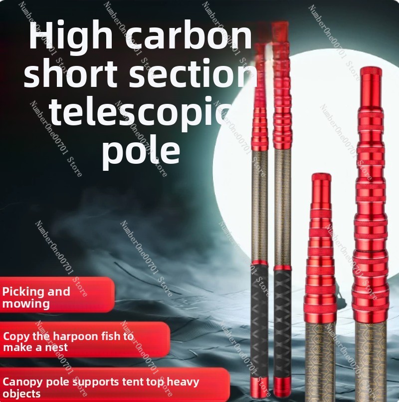 短節超軽量、硬質、高炭素大型魚釣り竿、ミニポータブル伸縮竿、 - Fishing Rod Telescopic のレビューと価格