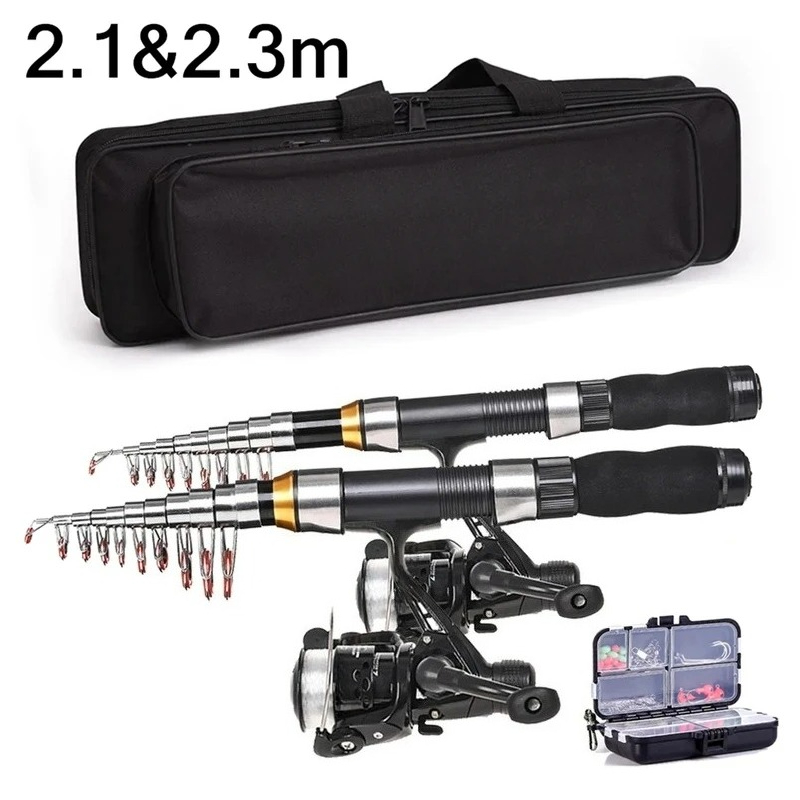 BRAVMAK 2.1/2.3m伸縮式釣り竿リールコンボフル - Fishing Rod Combo のレビューと価格